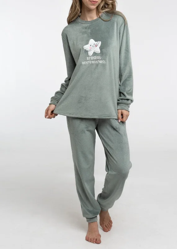 women's pajamas with lace trimPijama Mujer Velour Little Unicorn MV05