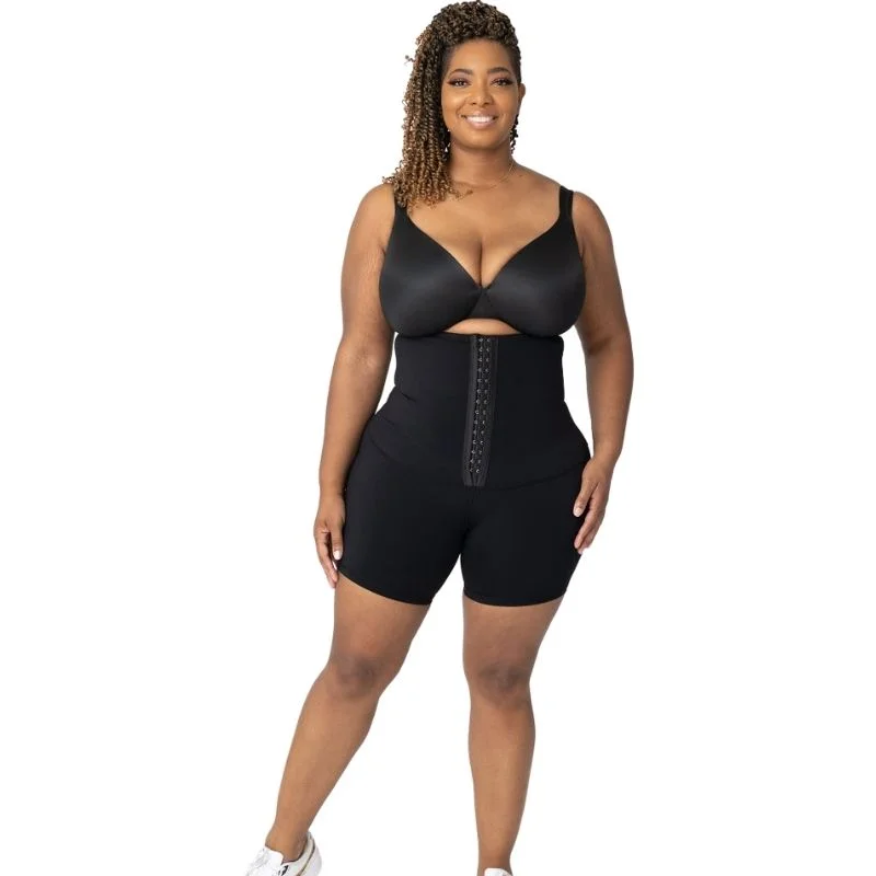 padded plunge sports braHigh Waisted Shapewear Biker Shorts