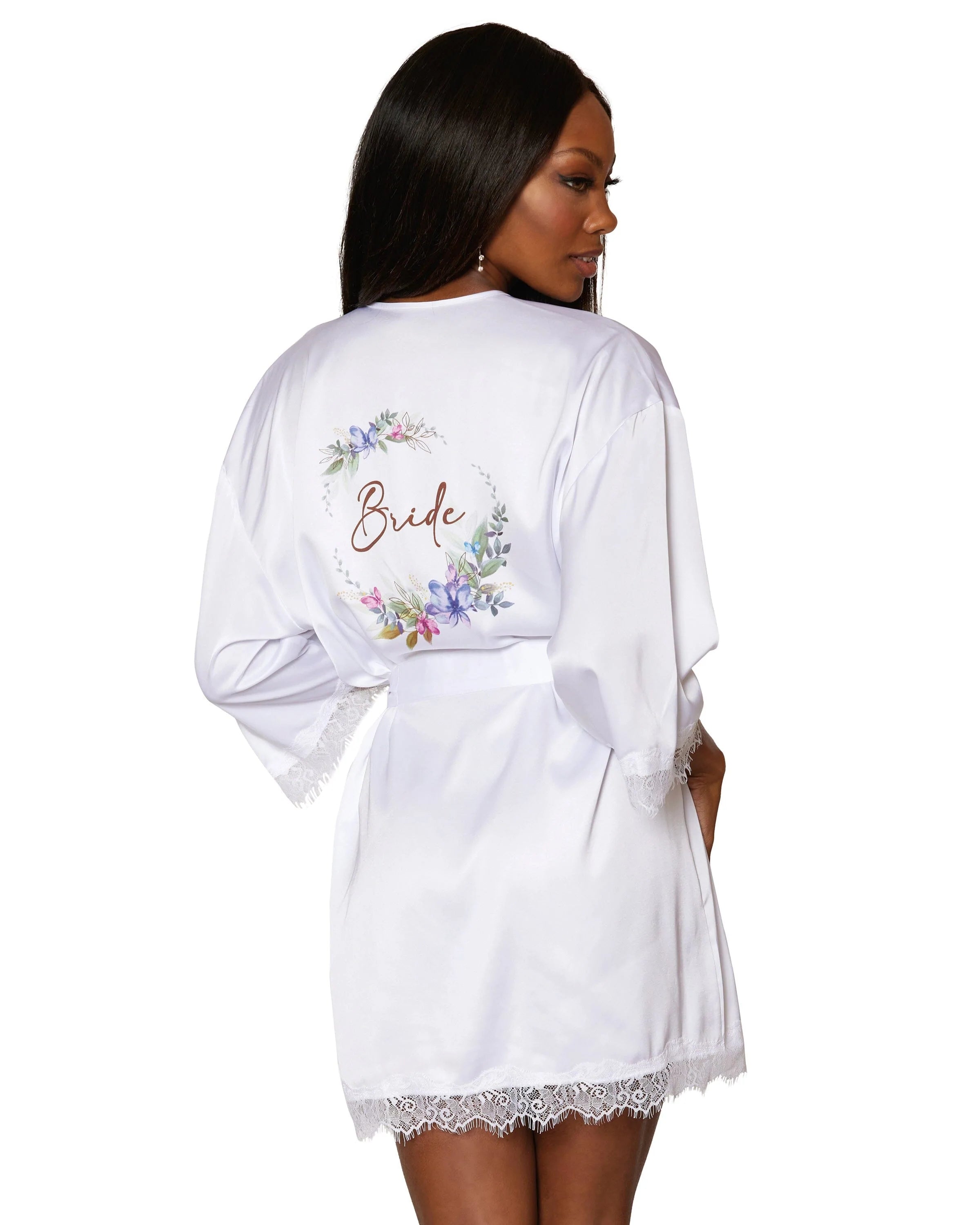 women's pajamas with snap buttonsDream Girl Bride Satin Robe