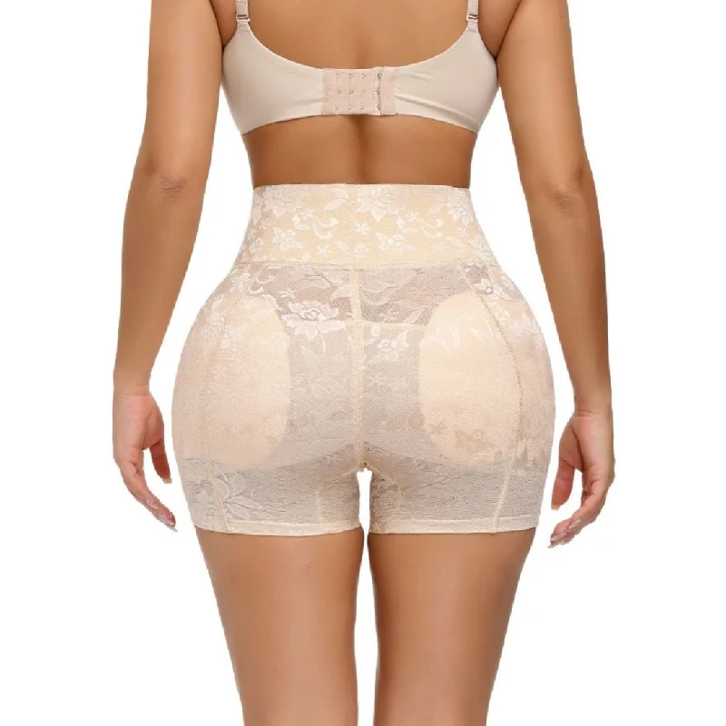 wireless bra with ruched sides for slimmingButt Enhancer Padded Boyshorts Shapewear