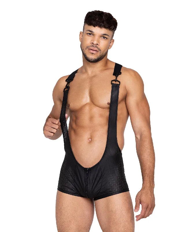 plus-size sports bra with mesh ventilationRoma Confidential Master Singlet Mens Bodysuit Black