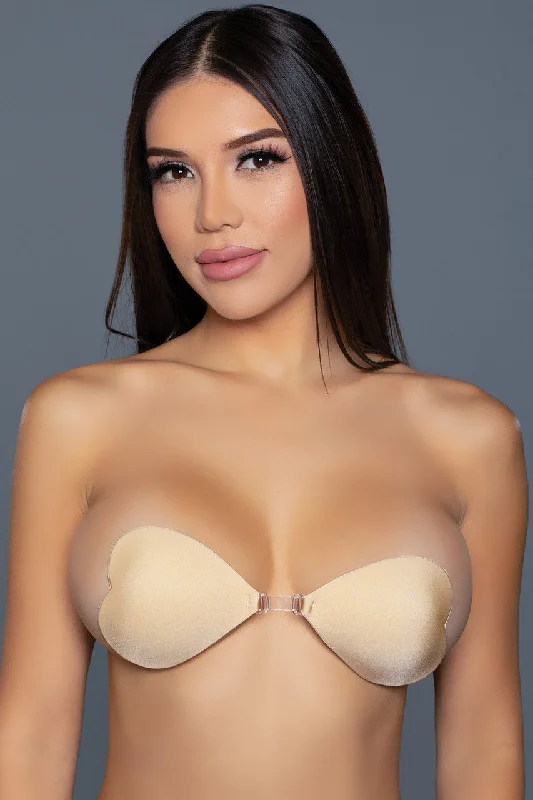 wire-free contour braBeWicked Heart Fabric Breast Cover Ups Beige