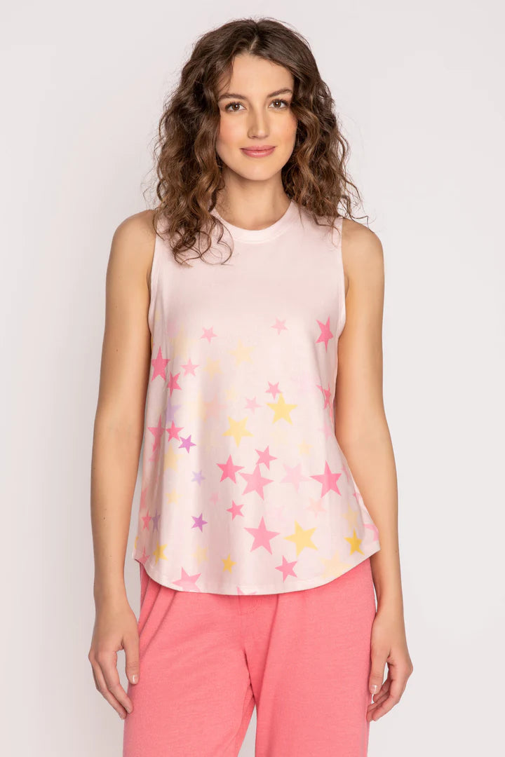 women's pajamas made in USAPJ Salvage Peachy Party Stars PJ