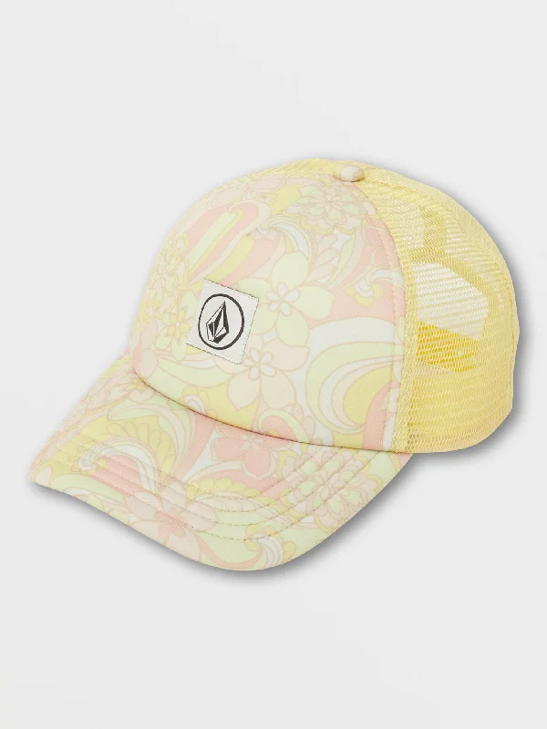 hats with built-in fans for hot weatherGirls Hey Slims Hat - Citron