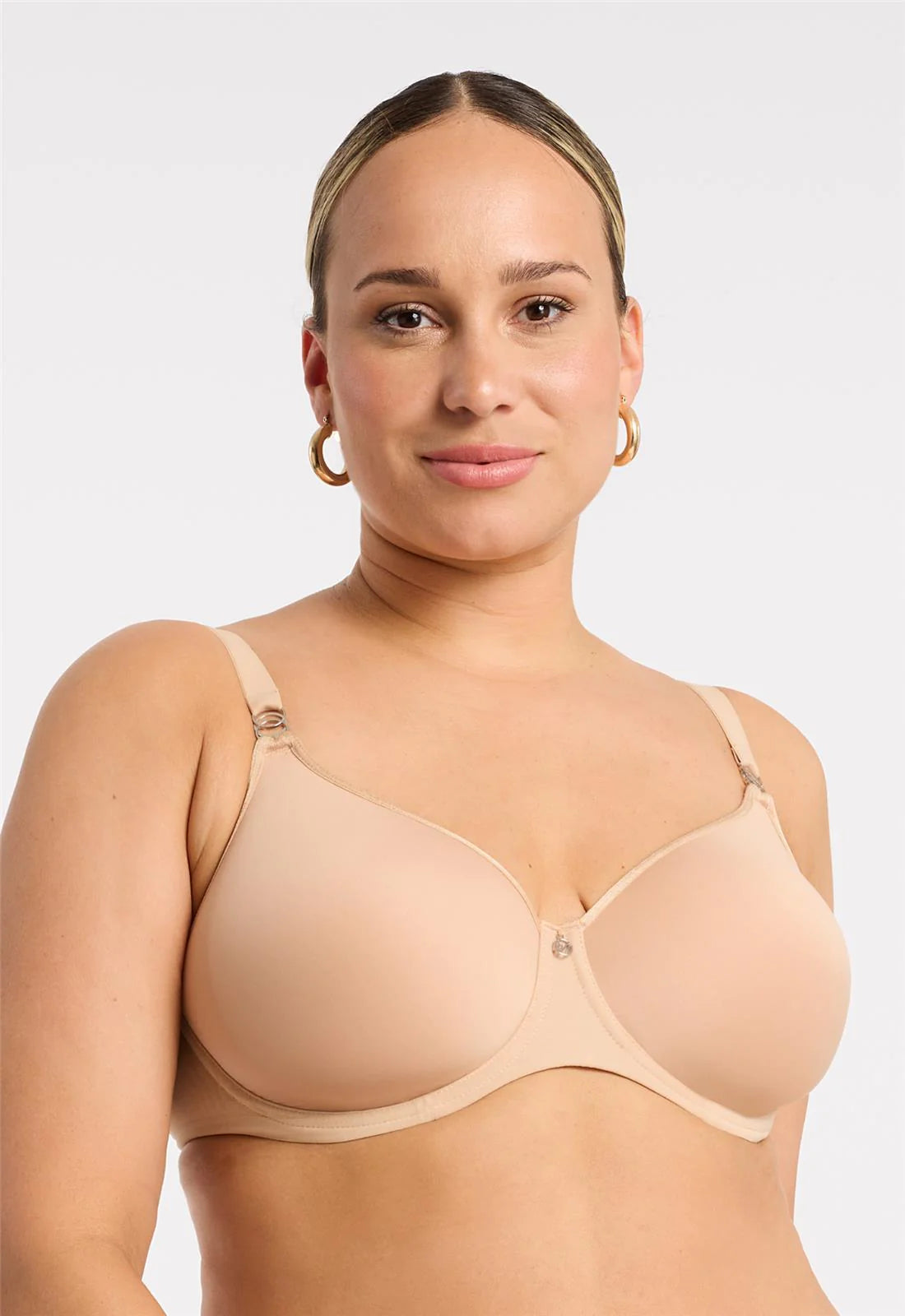 plus-size lace overlay nursing braSublime Spacer Bra- Nude