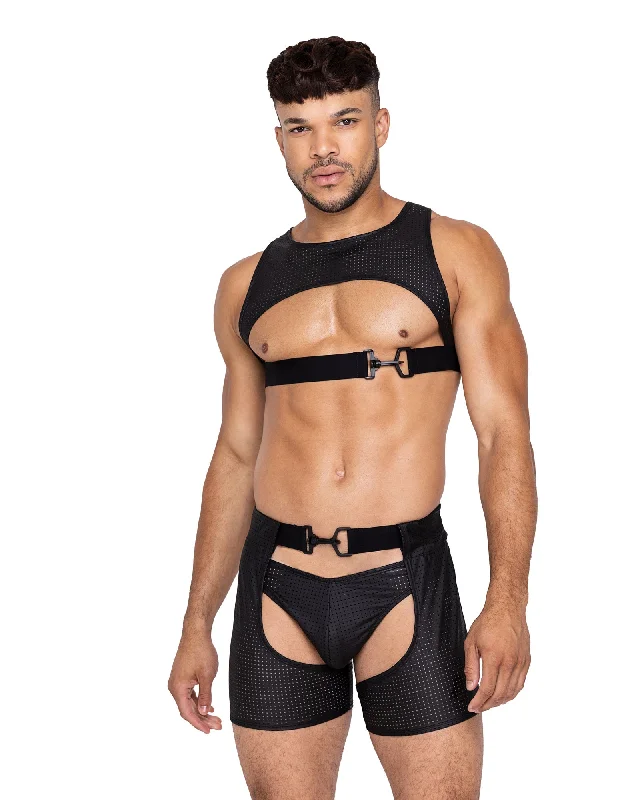 plus-size nursing bra with crossover strapsRoma Confidential Master Mens Harness Top Black