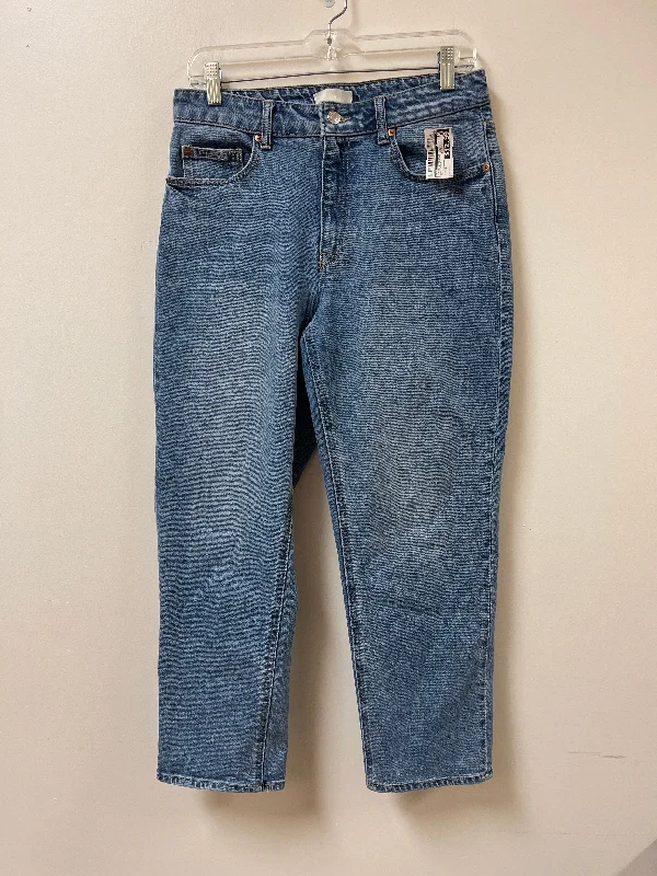 Women's Jodhpurs with V-Shaped CollarJeans Straight By H&m In Blue Denim, Size: 10