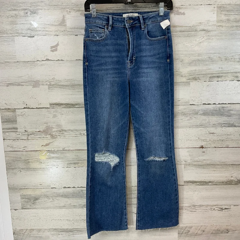 Women's Jodhpurs with Lapel CollarJeans Cropped By HIDDEN LA In Blue Denim, Size: 2