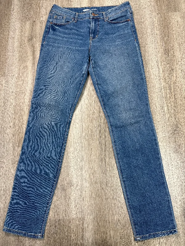 Women's Jodhpurs with Shirt CollarJeans Straight By Old Navy In Blue Denim, Size: 8l