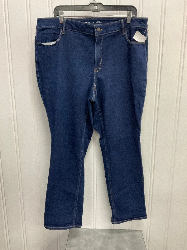 Women's Jodhpurs with V-Shaped HemJeans Straight By Old Navy In Blue Denim, Size:20