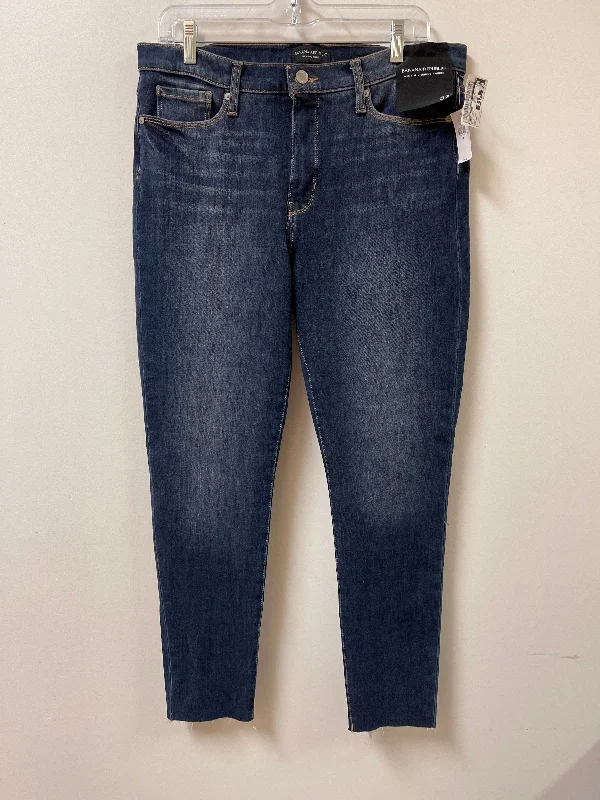 Women's Jodhpurs with Tapered LegJeans Skinny By Banana Republic In Blue Denim, Size: 14