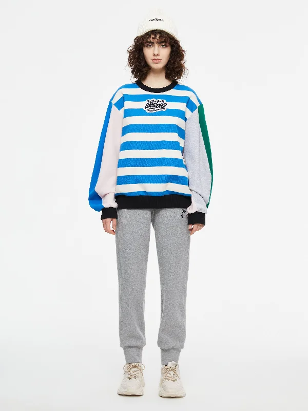 Women's Collarless Neck Sweaters'Whatever' Nautical Pullover