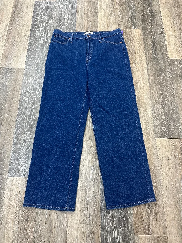 Women's Jodhpurs with Straight HemJeans Wide Leg By Madewell In Blue Denim, Size: 14