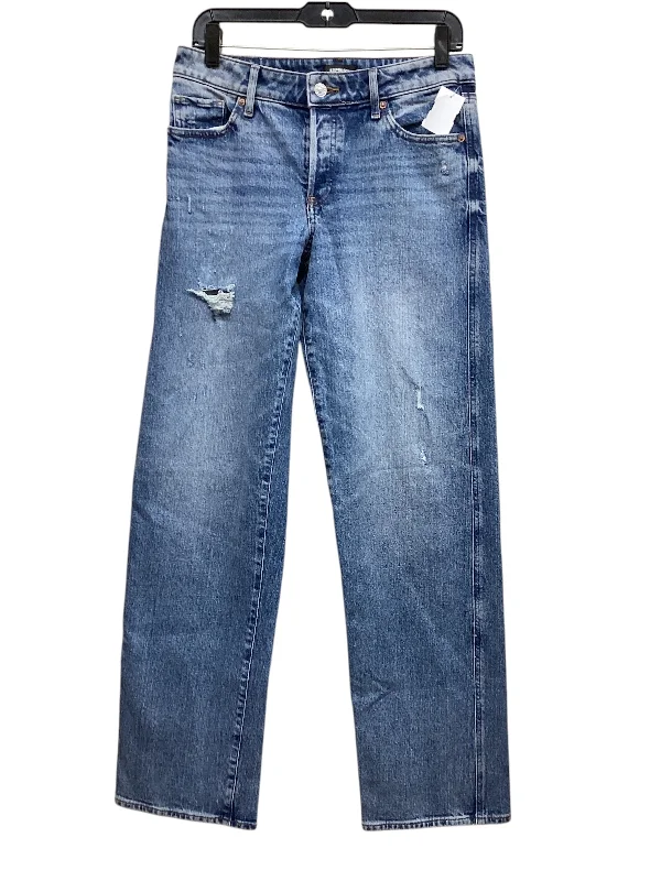 Women's Jodhpurs with Sweetheart CollarJeans Straight By Express In Blue Denim, Size: 2