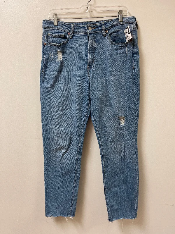 Women's Jodhpurs with Flared LegJeans Straight By Old Navy In Blue Denim, Size: 12