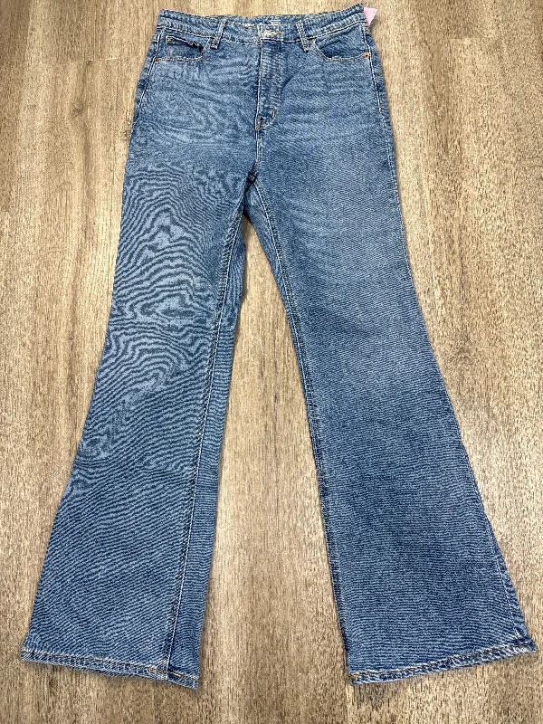 Women's Jodhpurs with Asymmetrical HemJeans Flared By Old Navy In Blue Denim, Size: 10