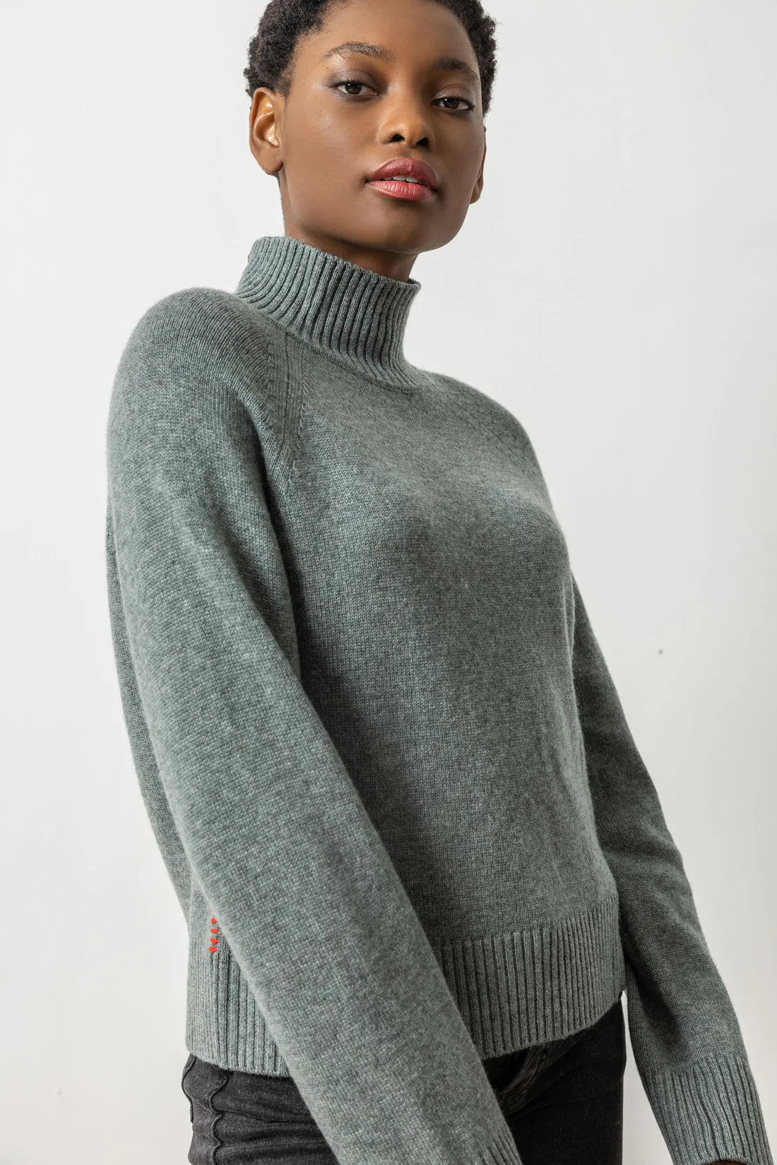 Women's High Collar SweatersLilla P Full Sleeve Turtleneck Sweater