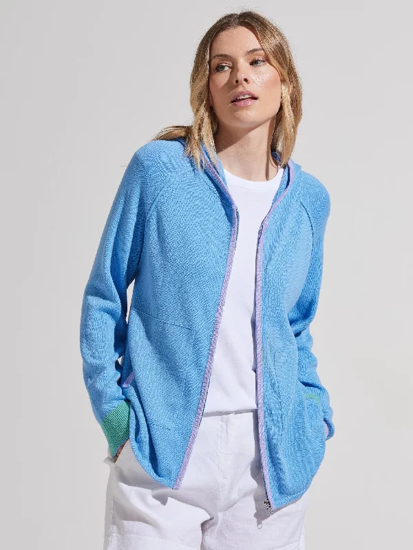 Women's Estonian Wool SweatersChunky Cotton Zip Cardigan