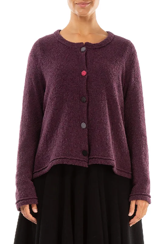 Women's V-Shaped Collar SweatersKnitted Buttons Mulberry Wool Cardigan