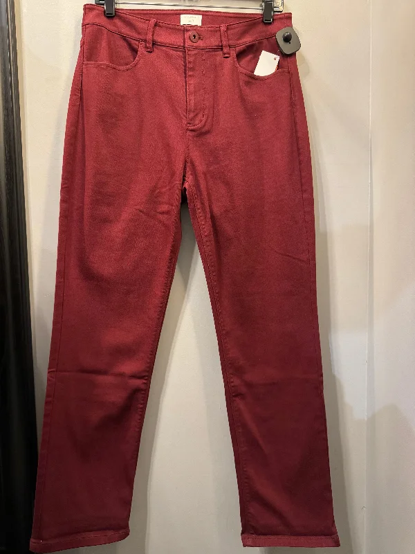 Women's JoggersJeans Straight By J. Jill In Red, Size: 8l