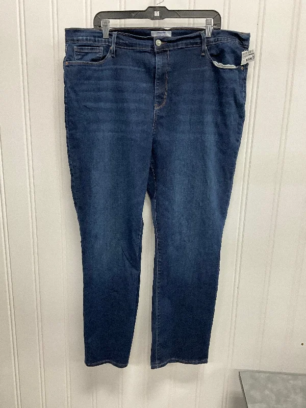 Women's Jodhpurs with Low WaistJeans Straight By Denizen By Levis In Blue Denim, Size:22