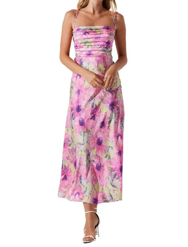 Women's Shift DressesAntlia Dress In Pink Lime Floral