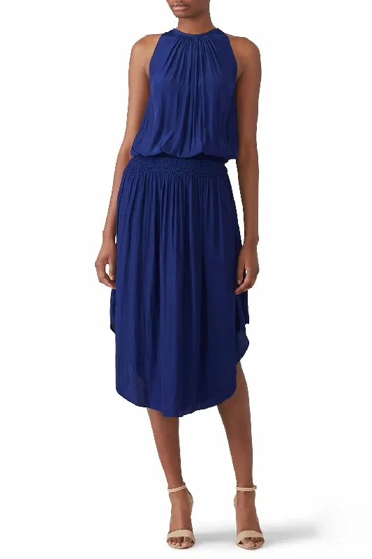 Women's Boat Collar DressesAudrey Dress In Cabana Blue