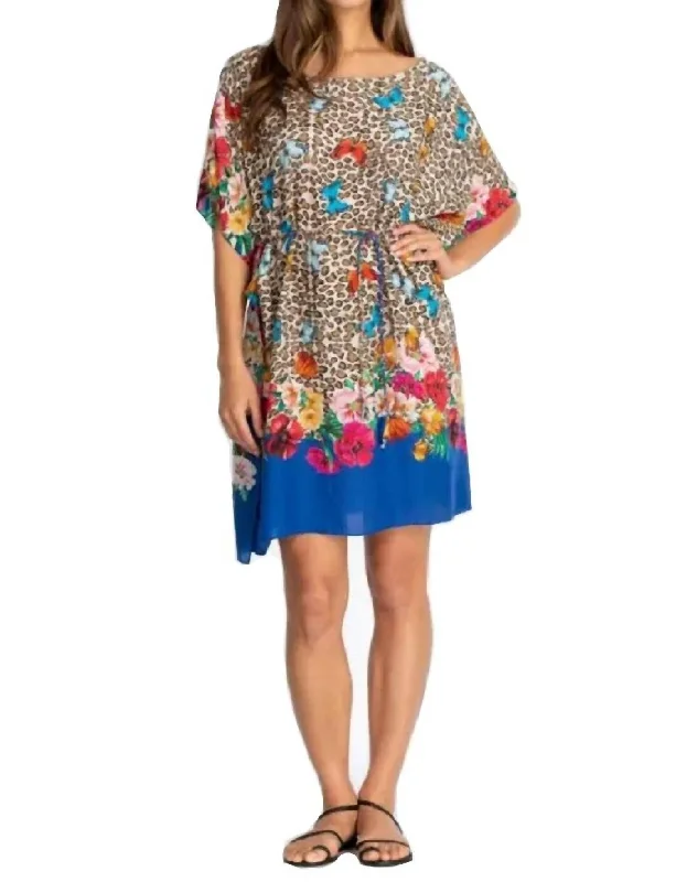 Women's Boat Collar DressesFleur Kaftan Dress In Multi