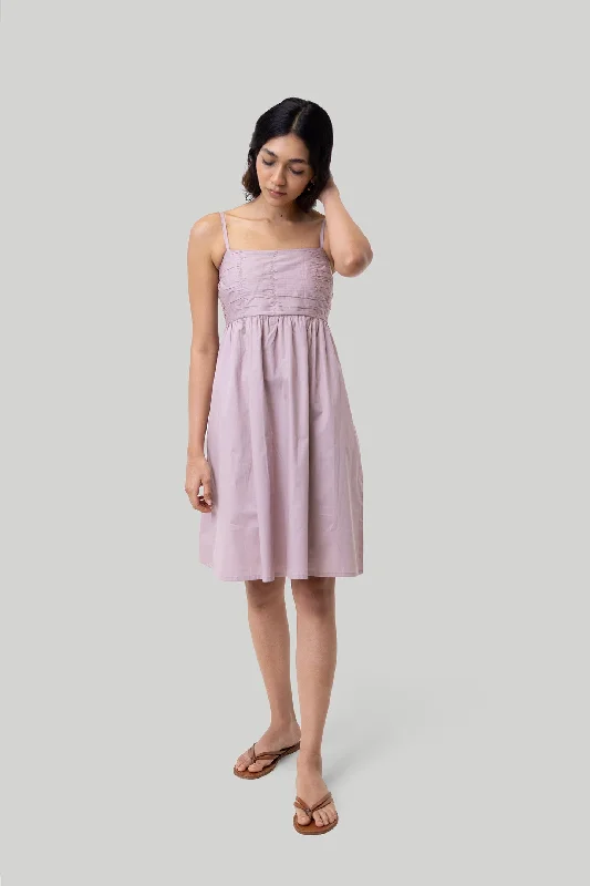 Women's Lapel Collar DressesRuched Strappy Dress in Pink