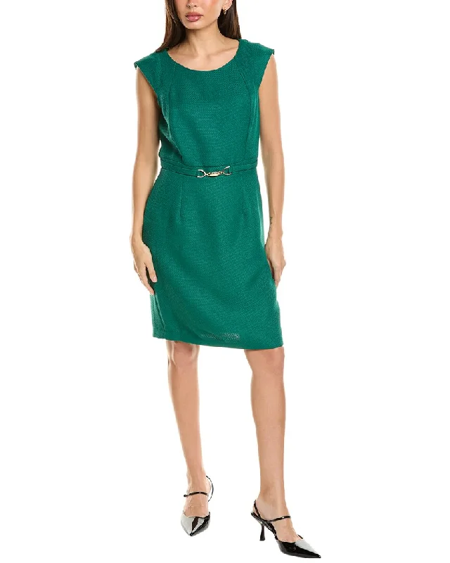 Women's Long-Sleeve DressesTahari ASL Textured Sheath Dress