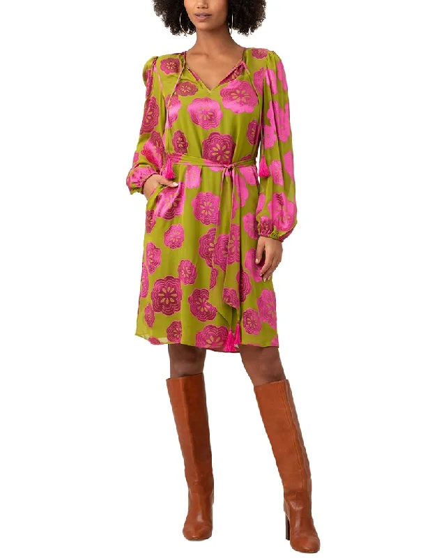 Women's Low Collar DressesTrina Turk Tribeca Silk-Blend Dress