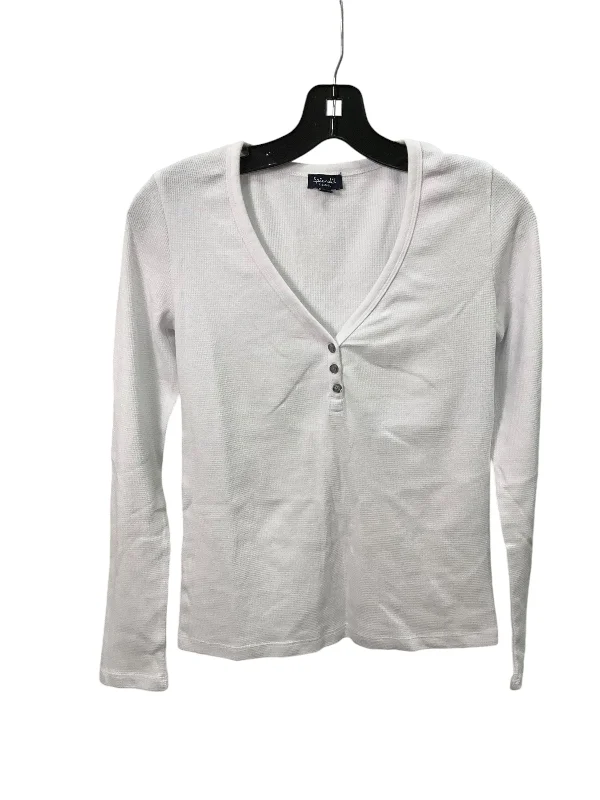 Women's Blouse with Square CollarTop Long Sleeve Basic By Splendid In White, Size: Xs