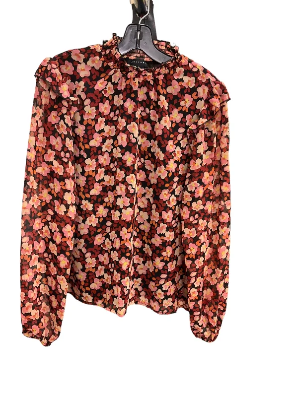 Women's Blouse with Sweetheart CollarTop Long Sleeve By Sanctuary In Floral, Size: S