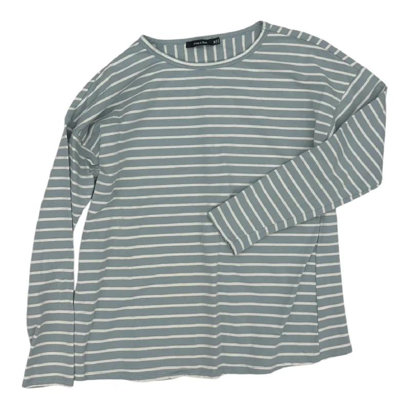 Women's Round-Neck BlouseTop Ls By Doe & Rae In Striped Pattern, Size:M